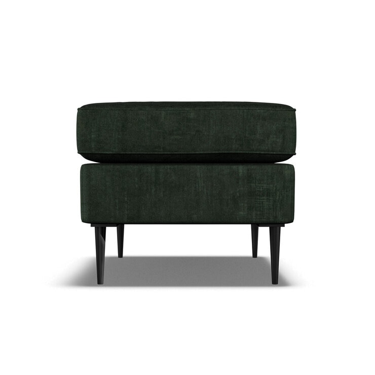 Aspen Velvet Footstool, Green Aspen Velvet Footstool, Green