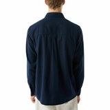 Hunter Mens Long Sleeve Shirt in Navy