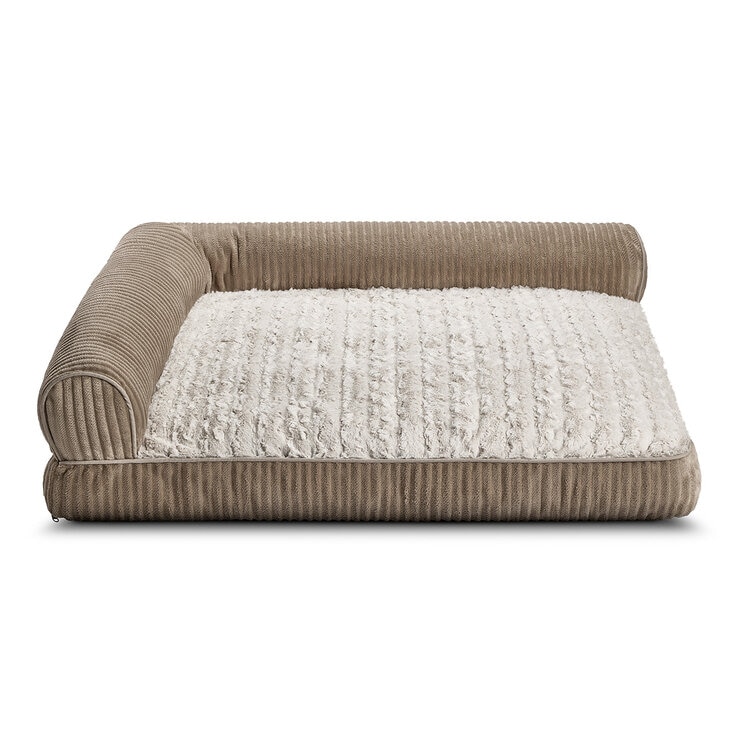 Pet Bed in Tan Striped