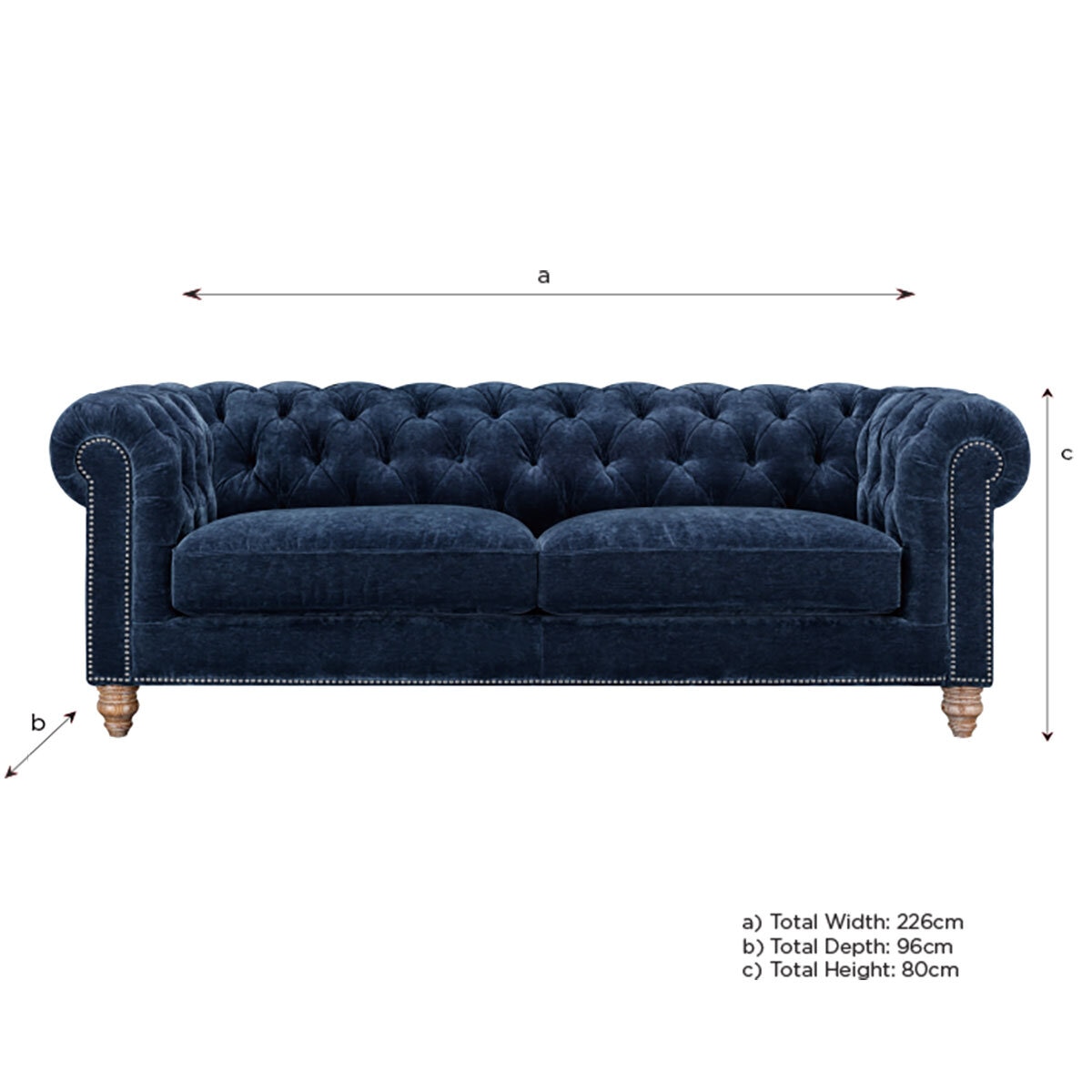 Allington Sofa with Dimensions