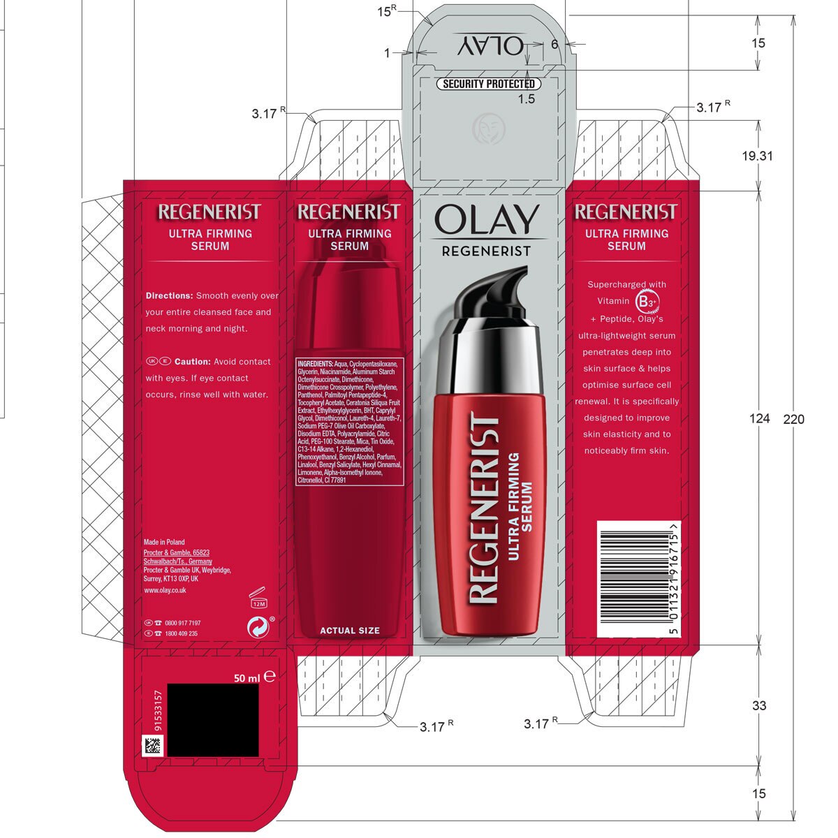 Olay Regenerist Advanced Anti-Ageing 3 Point Super Firming Serum, 50ml