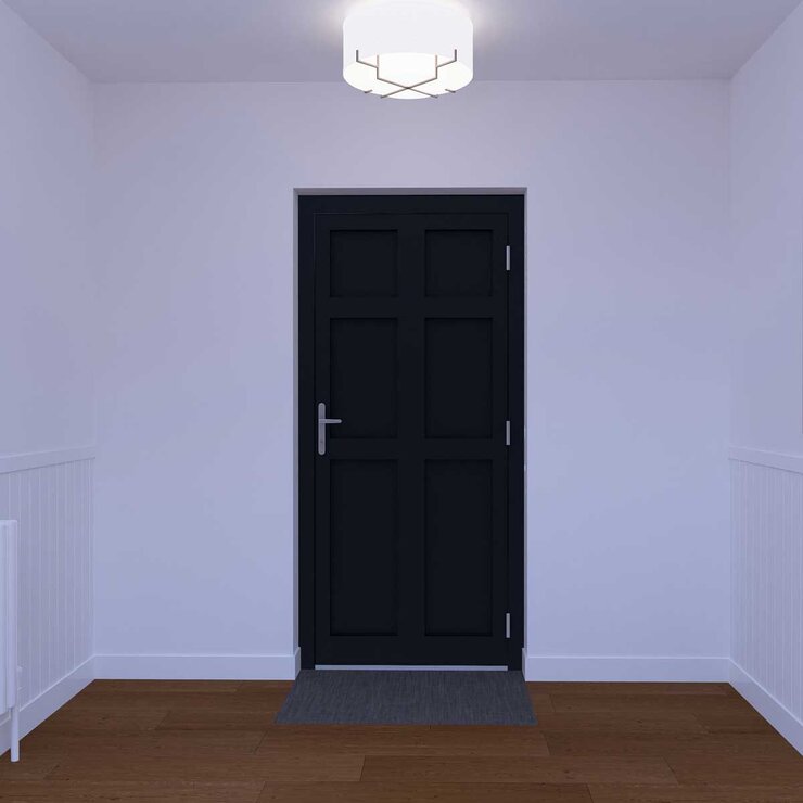 Dortech Saltaire Aluminium Front Door with Lever Handle: Maximum H 2400 x W 1300mm, Available in 2 Colours