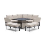 Maze Pulse Corner Dining Set with Square Height Adjustable Table