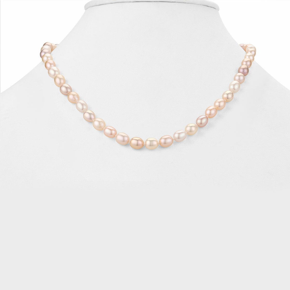 6.5-7mm Cultured Freshwater Pink Pearl Earring & Necklace Set, 14ct Yellow Gold 6.5-7mm Cultured Freshwater Pink Pearl Earring & Necklace Set, 14ct Yellow Gold
