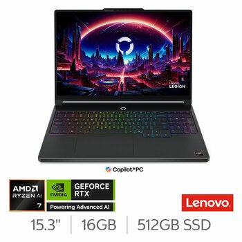 Lenovo Legion 5, Copilot+ PC, AMD Ryzen AI 7, 16GB RAM, 512GB SSD, NVIDIA GeForce RTX 5050, 15.3 Inch OLED Gaming Laptop, 83Q60059UK