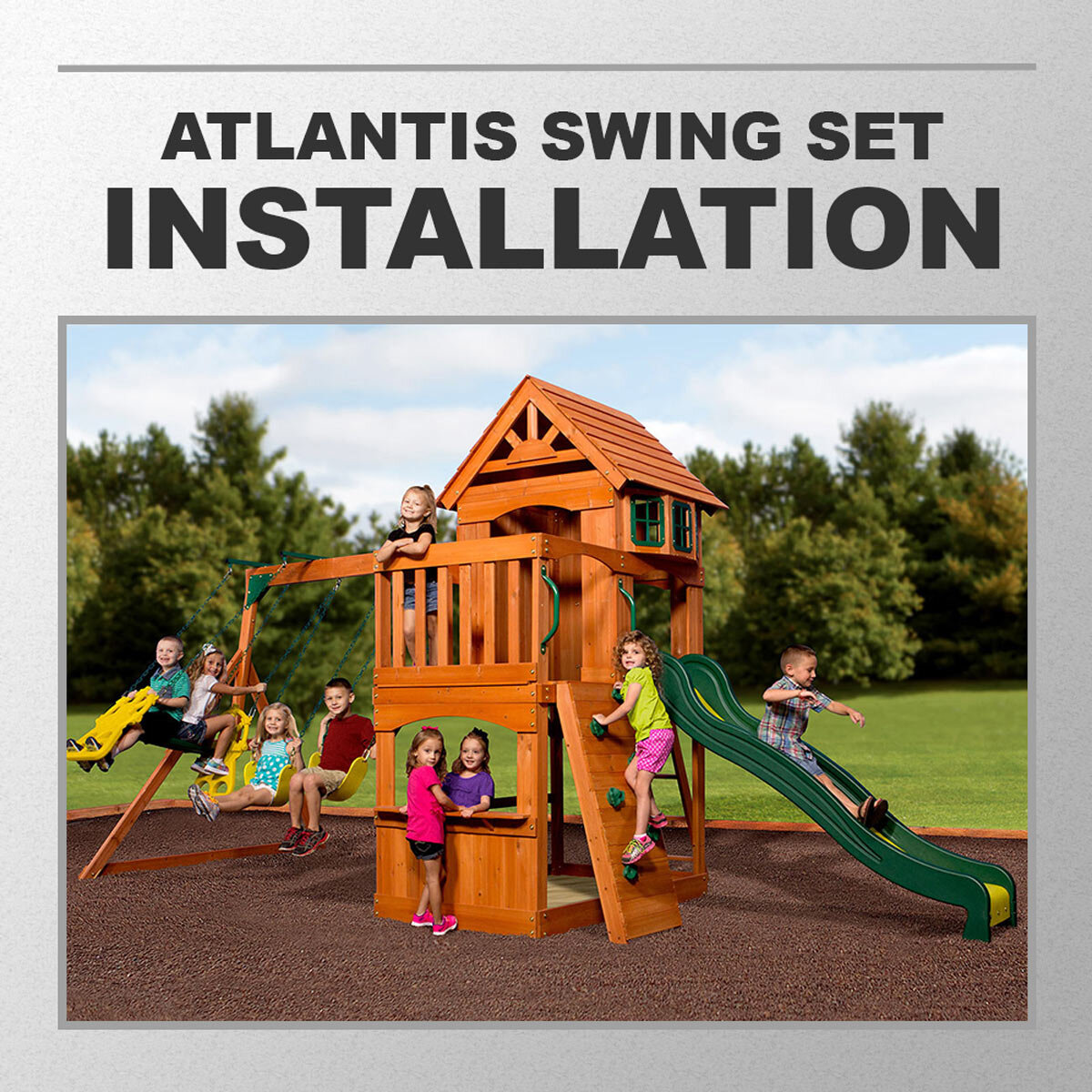 Installation Service for #384329 Backyard Discovery Atlantis Swing Set