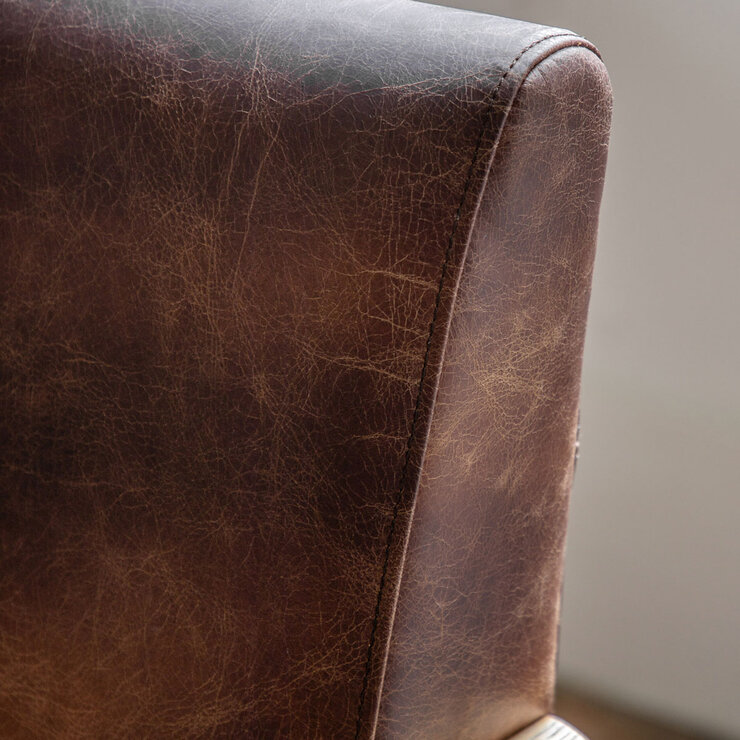 Gallery Neyland Brown Leather Armchair