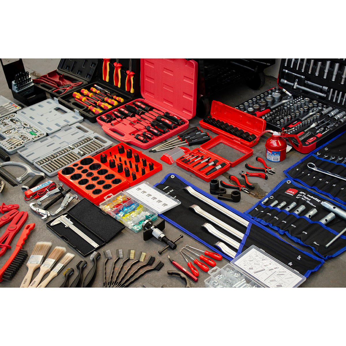 Cut out image of tool chest with included tools