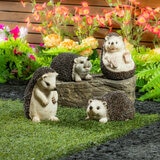 Evergreen Hedgehog Family Statues