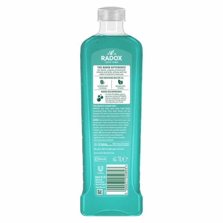 Radox Mineral Therapy Stress Relief Bath Soak, 4 x 1L