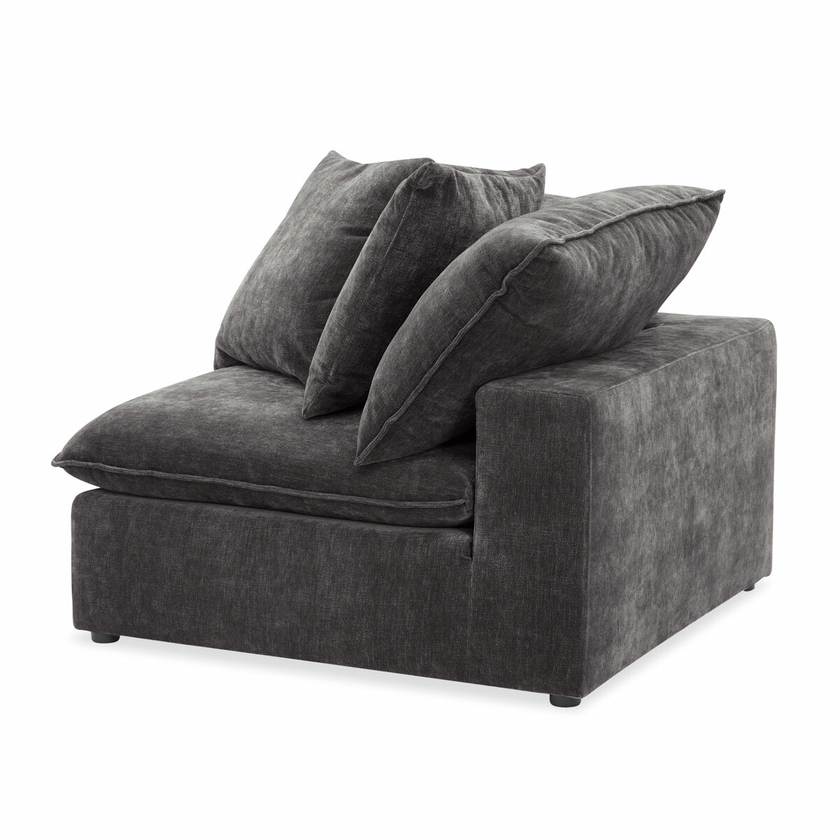 Aiden & Ivy Sereen Dark Grey Fabric Corner Chair
