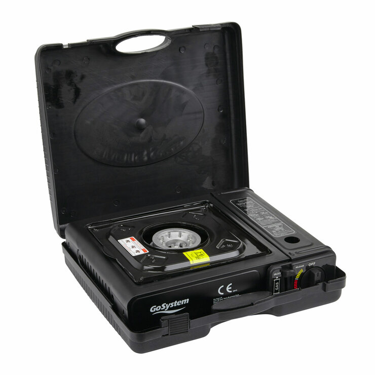 Studio image of the stove in the carry case
