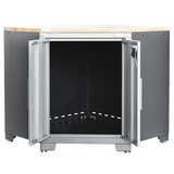 Hilka Professional 24 Gauge Steel 7 Piece Garage Corner Cabinet Set