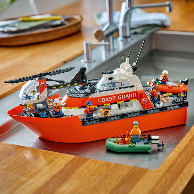 LEGO City Coast Guard Rescue Boat & Helicopter Model 60504 (7+ Years)