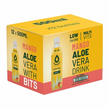 Simplee Aloe Vera Mango Drink, 12x500ml