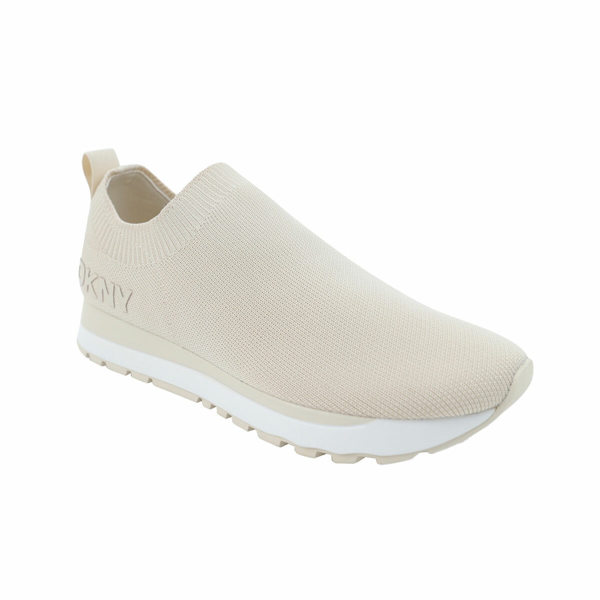 DKNY Ladies Jerri Knit Trainer in Beige