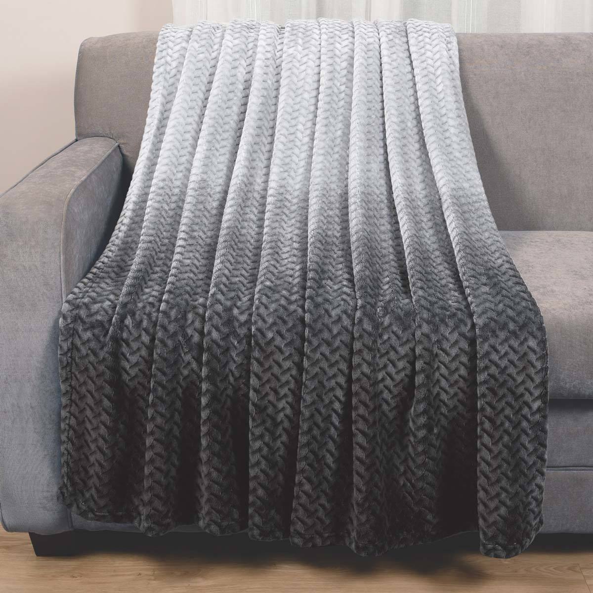 Life Comfort Ombre Jacquard Throw in 4 Colours, 152 x 177 cm Costco UK