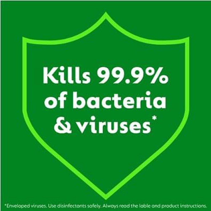 Kills 99.9% of Bacteria & Viruses