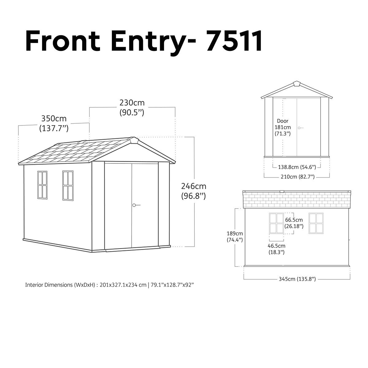 Keter Newton Plus 11ft 5" x 7ft 6" (3.5 x 2.3m) Storage Shed in 2 Configurations