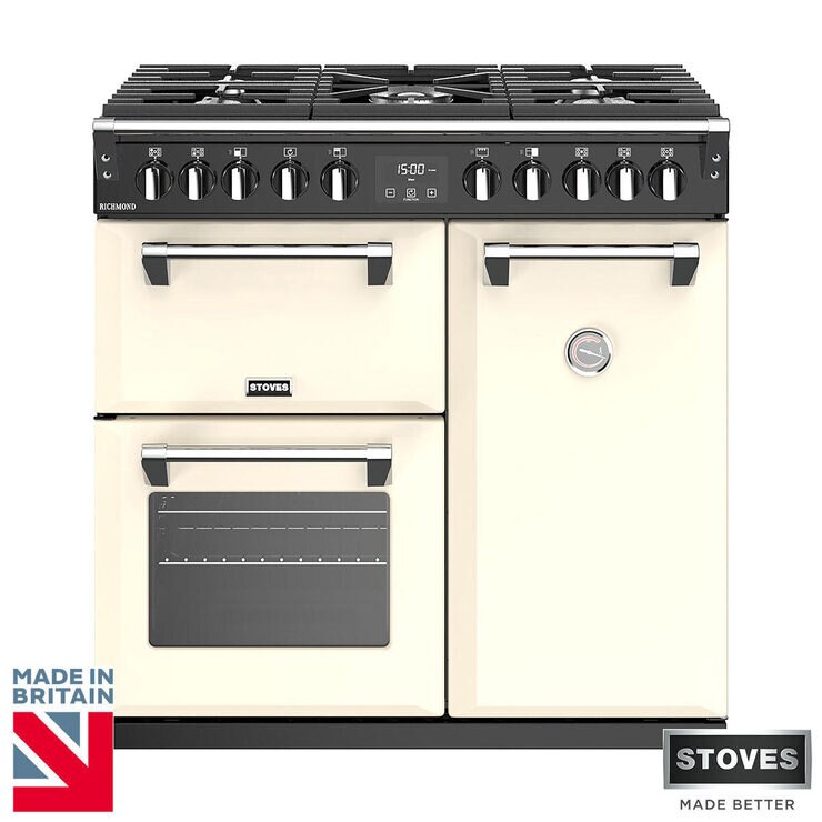 Stoves Richmond S900G, 90cm Gas Range Cooker A Rating in Cream Costco UK