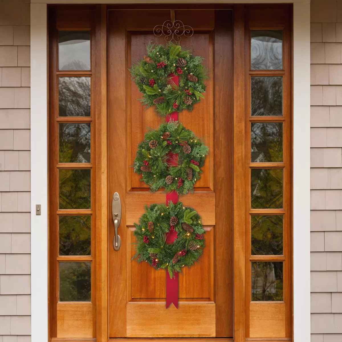 Buy 3 Wreath Door Hanger Lifestyle Image at Costco.co.uk