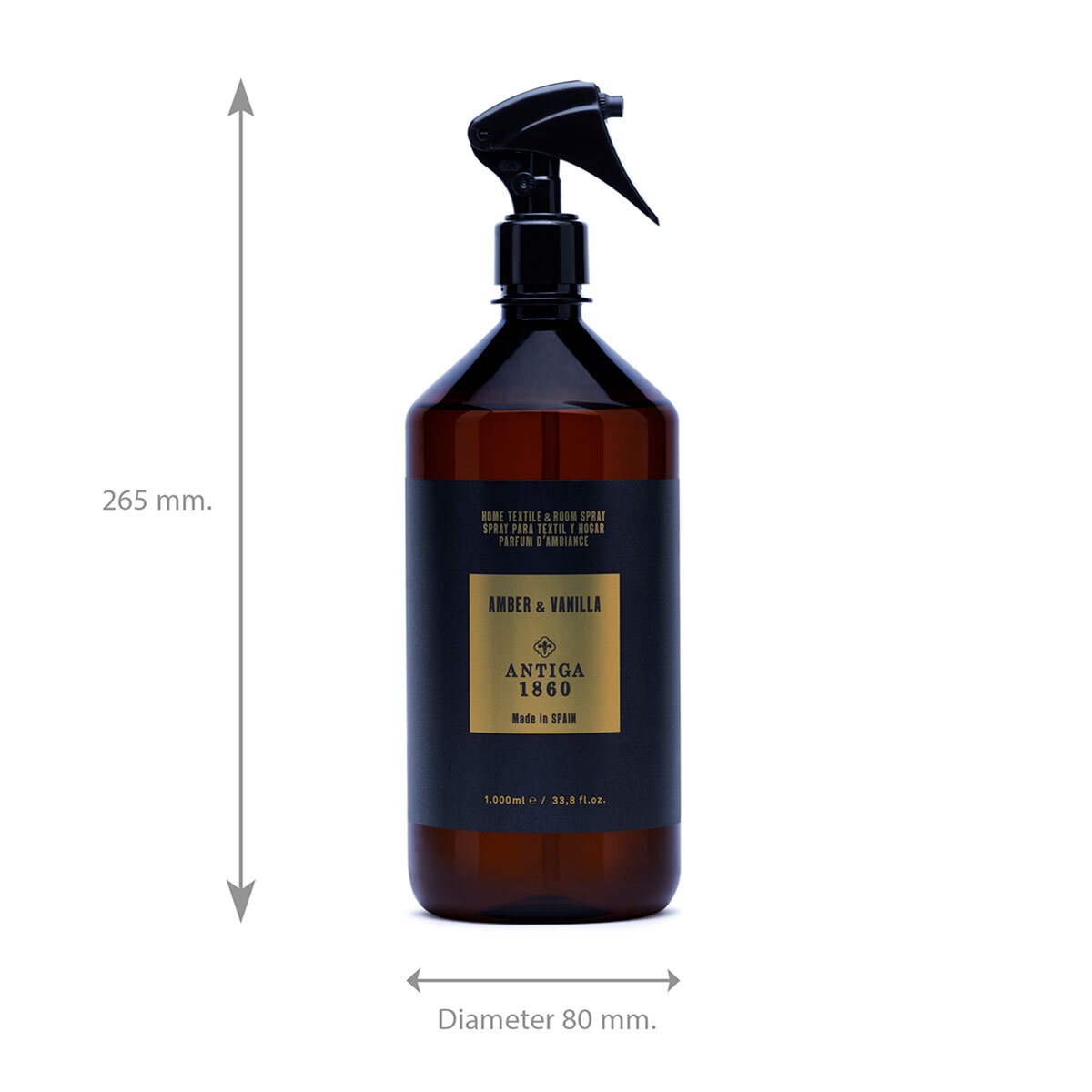 Antiga 1860 Home Textile & Room Spray, 1L - Amber & Vanilla