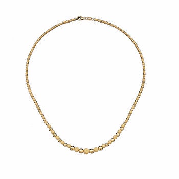 18ct Yellow Gold Shiny Bead Necklace 18ct Yellow Gold Shiny Bead Necklace