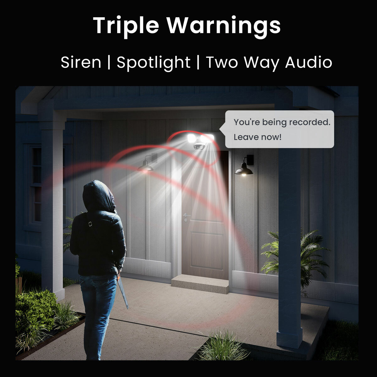 Reolink 4K 180° Battery Wi-Fi Floodlight Security Camera with 64GB SD Card