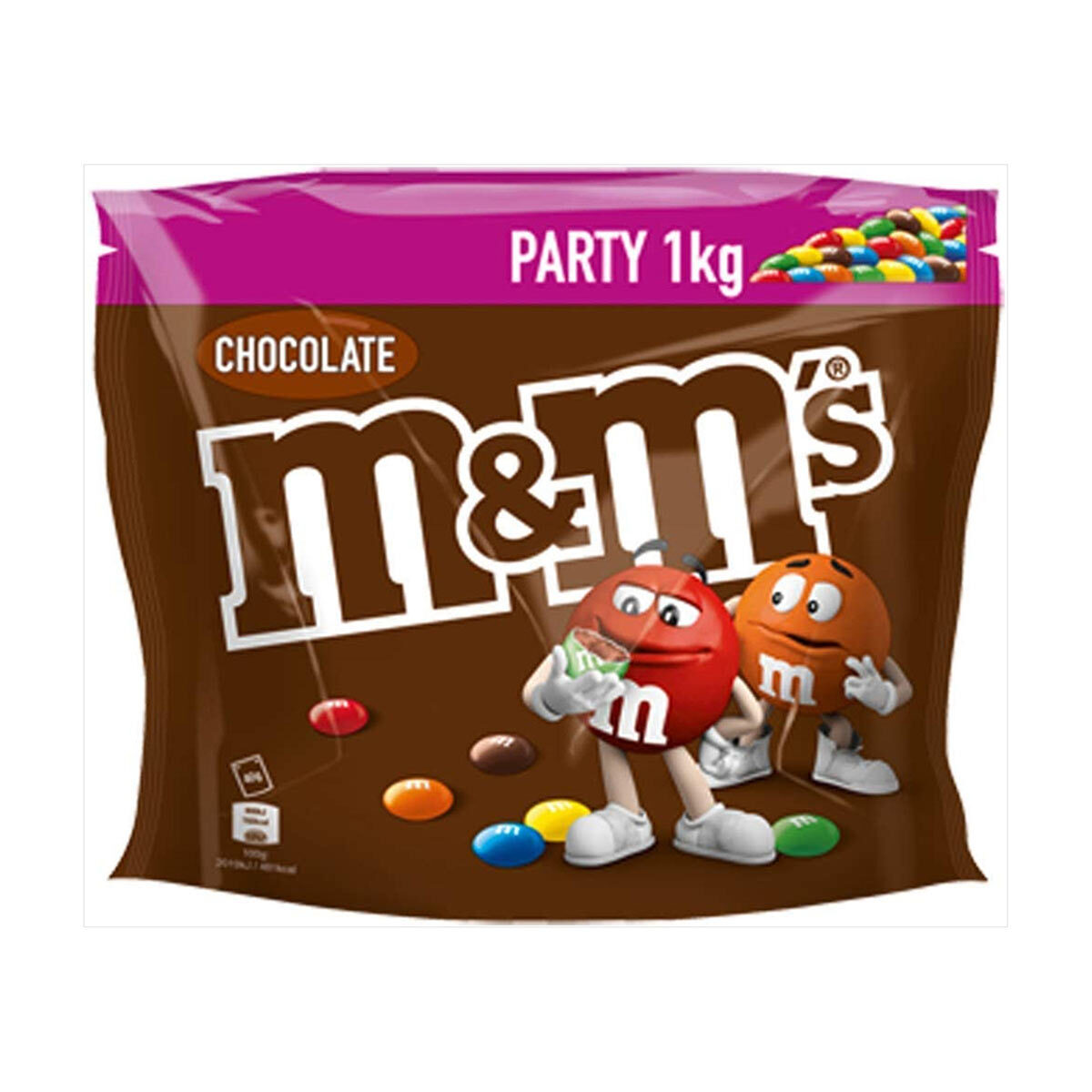 M&M'S Milk Chocolate Or Peanut Pouch Sugar Shell Party Bulk Sharing Large  Bag 1k