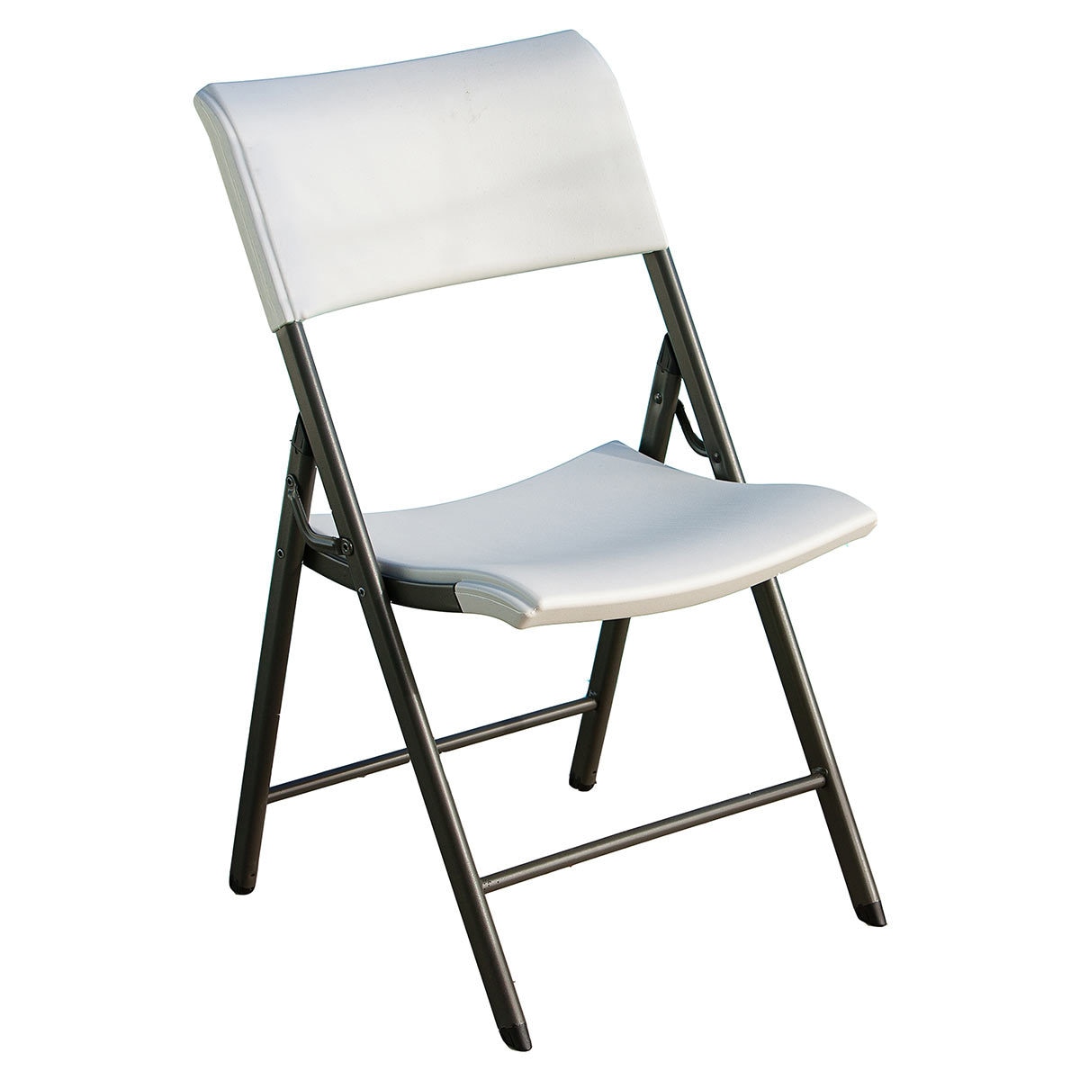 Lifetime almond plastic seat shop outdoor safe plastic folding chair