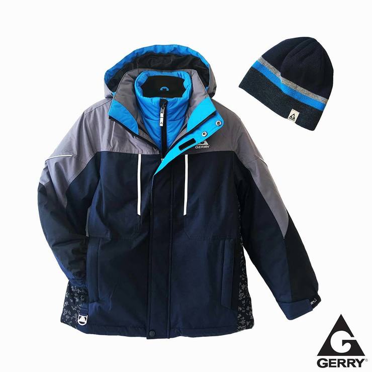 Gerry Boy's 3 in 1 Jacket in Navy and Blue, Large Costco UK