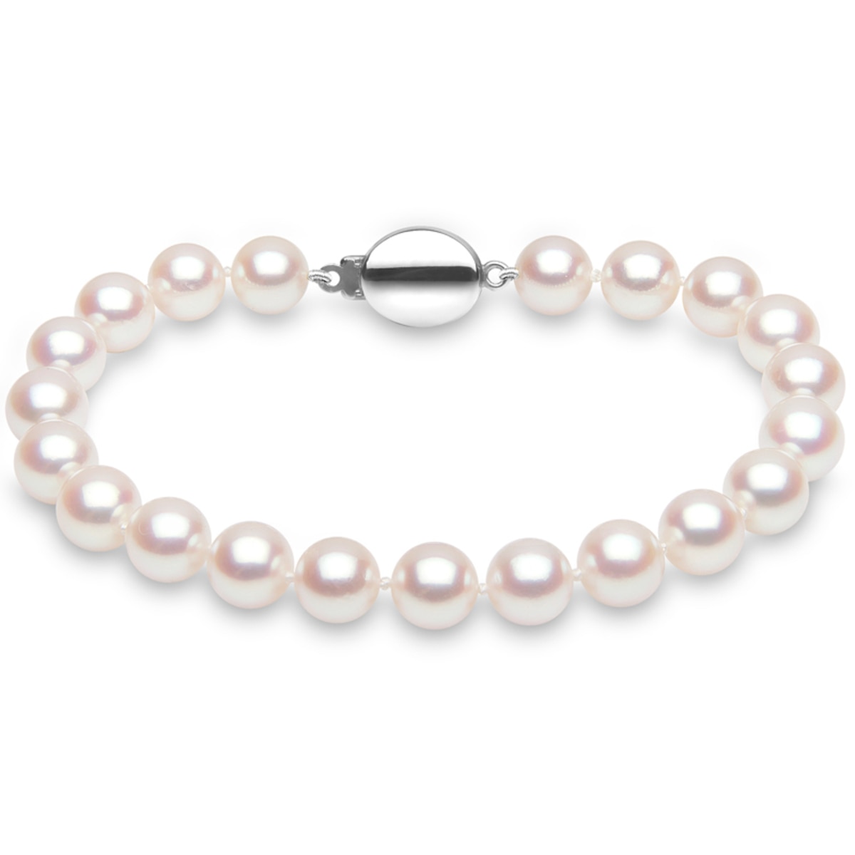 7.58mm Akoya Pearl Bracelet in 18ct White Gold Costco UK