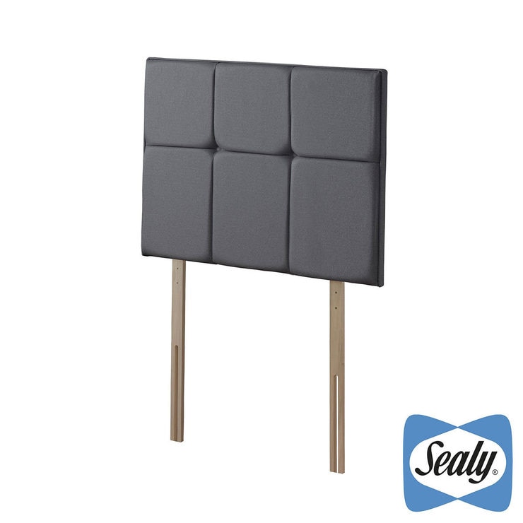 Sealy Borwick Charcoal Grey Fabric Headboard, Single Costco UK
