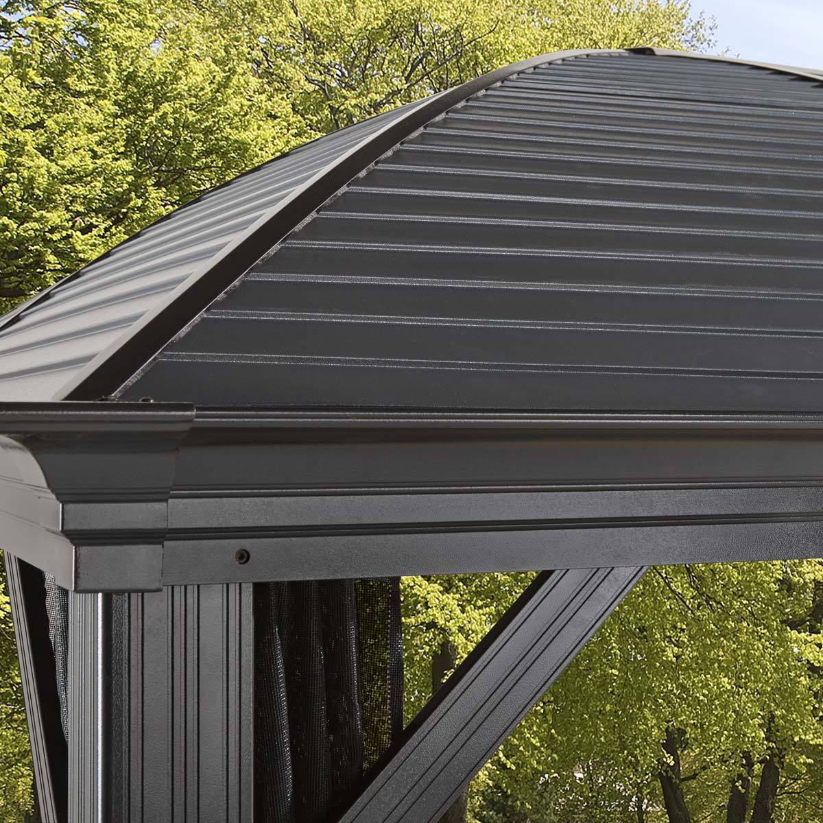 Sojag Moreno 10ft x 14ft (3.04 x 4.26m) Aluminium Frame Sun Shelter with Galvanised Steel Roof + Insect Netting