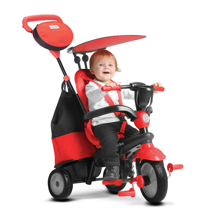 smart trike red and black