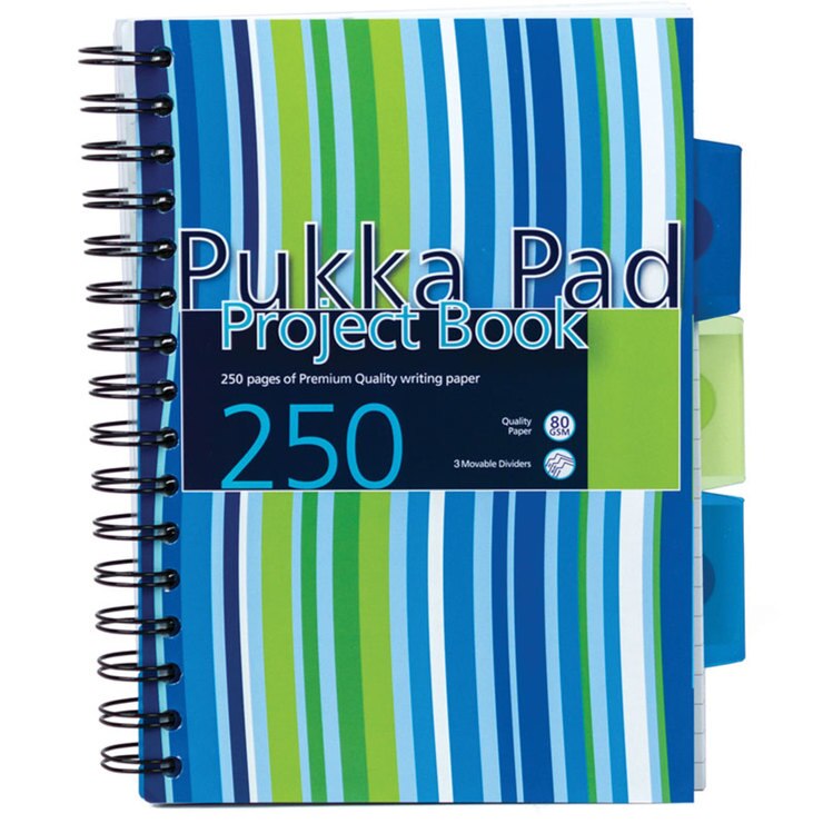 Pukka Pads A5 Wirebound Project Books 80gsm 250 Pages Pack of 12 Pads