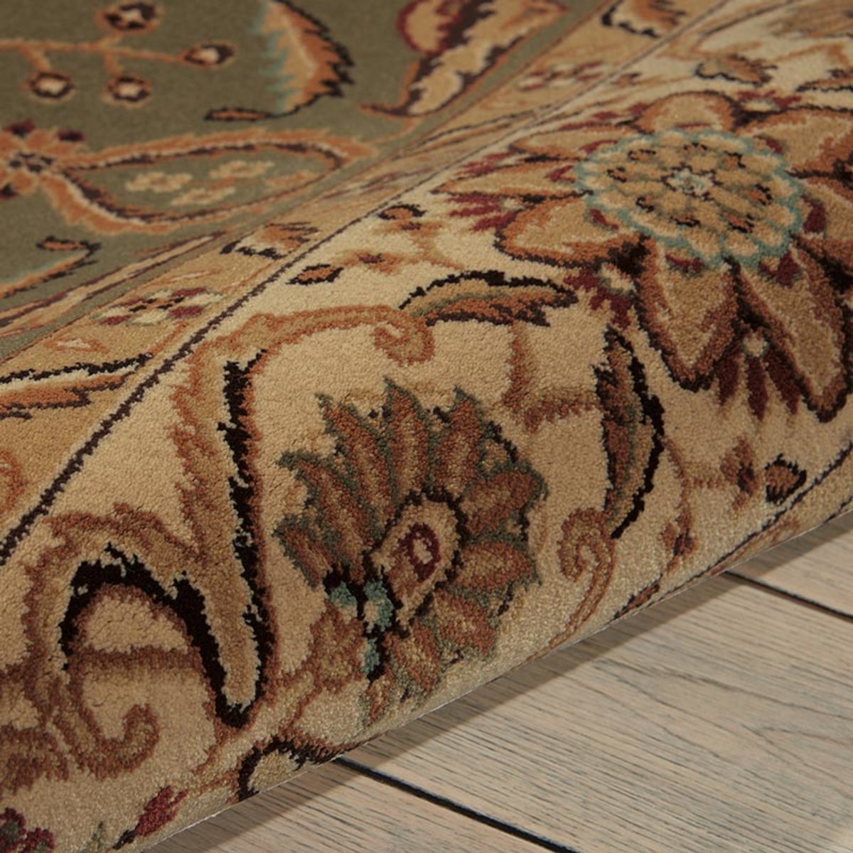 Persian Influenced Rug in Green Runner Costco UK