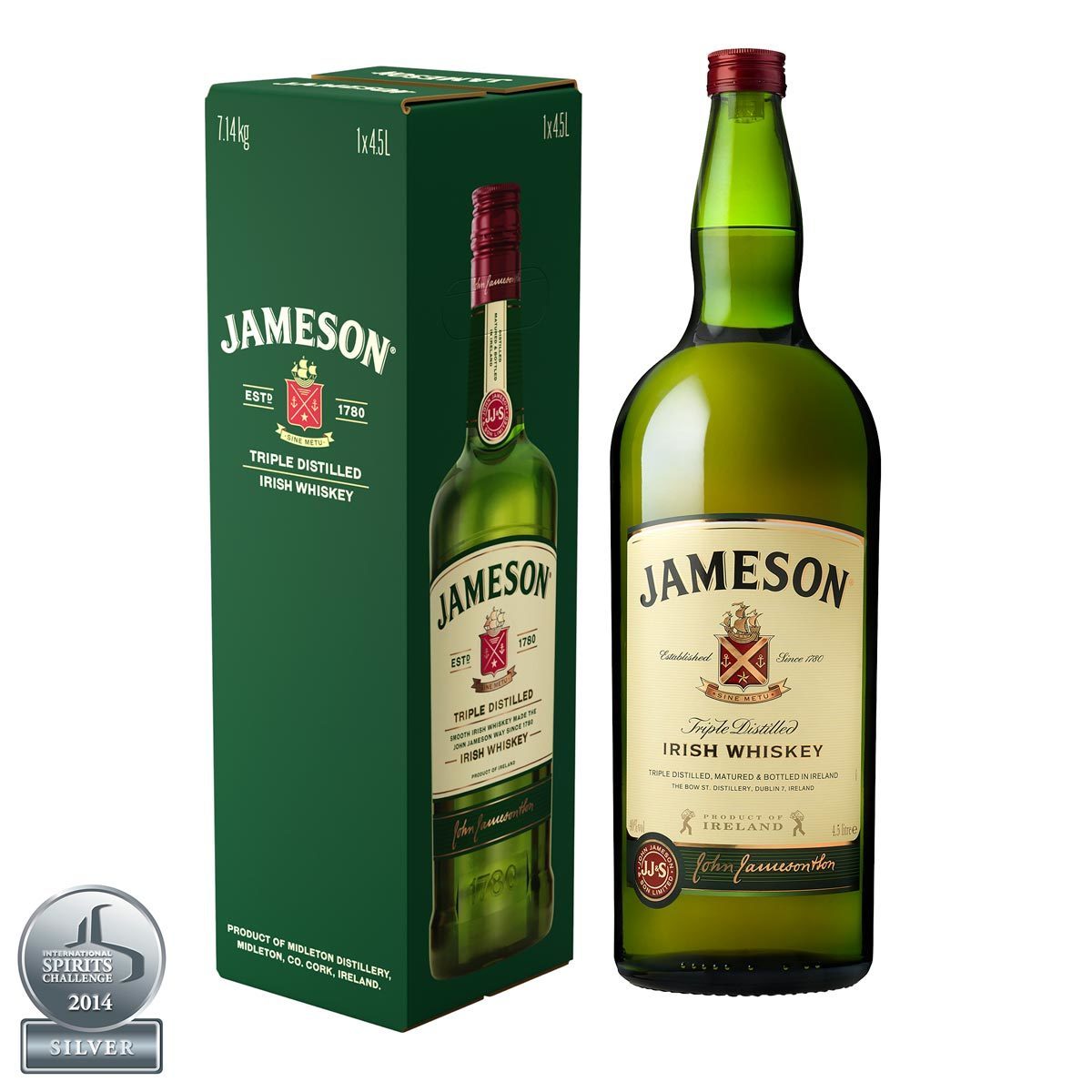 Jameson Triple Distilled Irish Whiskey, 4.5L