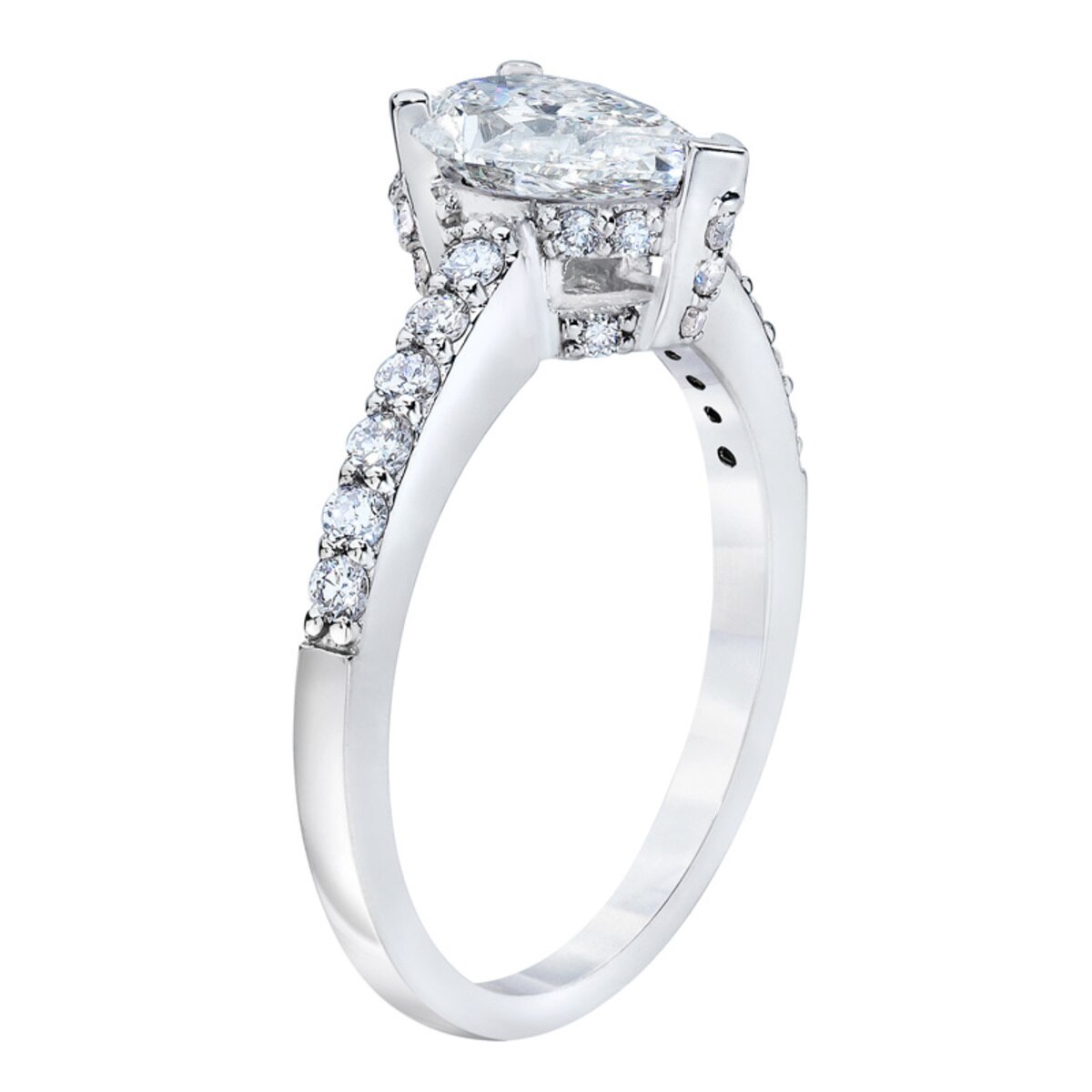 1.38ctw Pear Shape Cut Diamond Ring, Platinum Costco UK