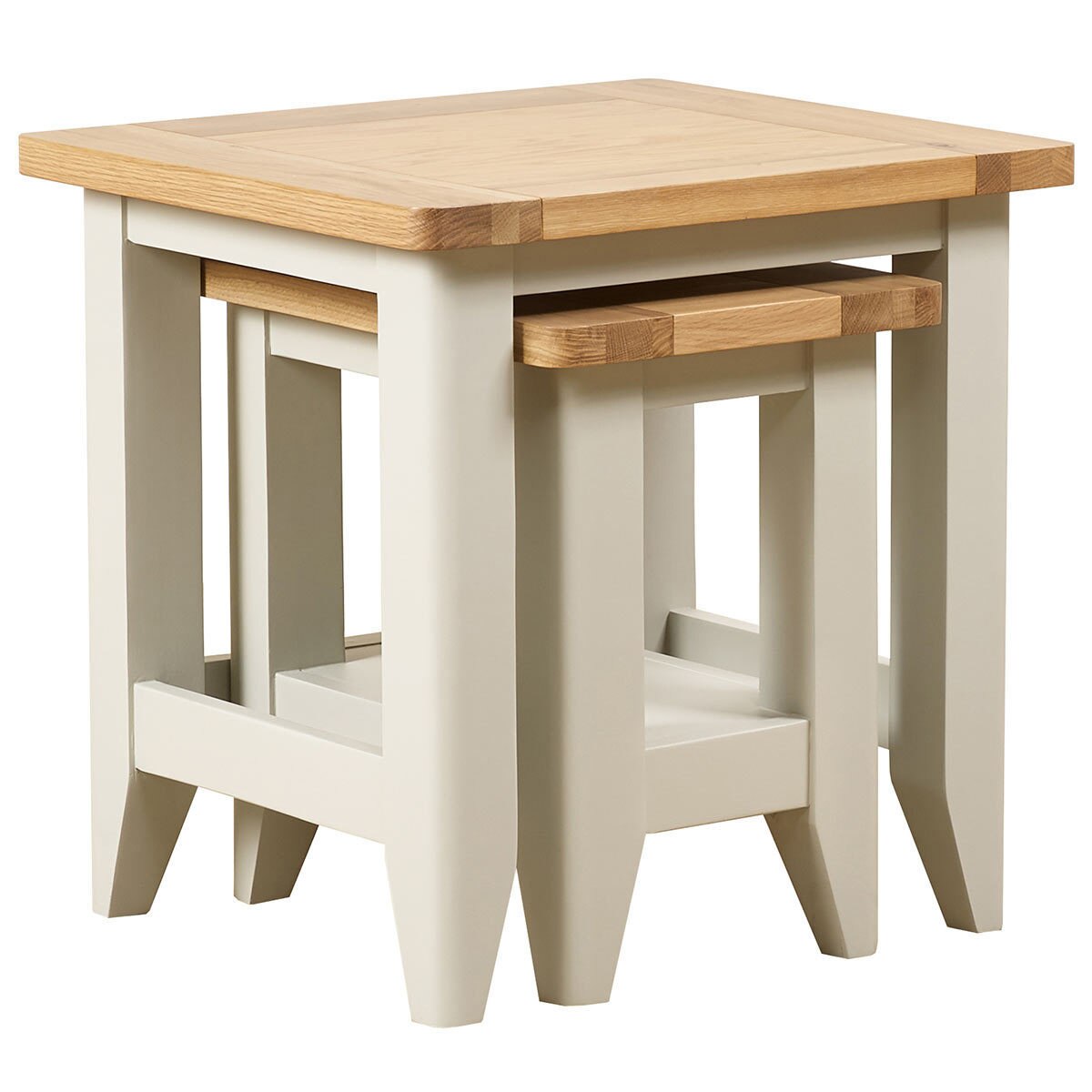 Bordeaux Painted Ivory Nest of 2 Tables Costco UK