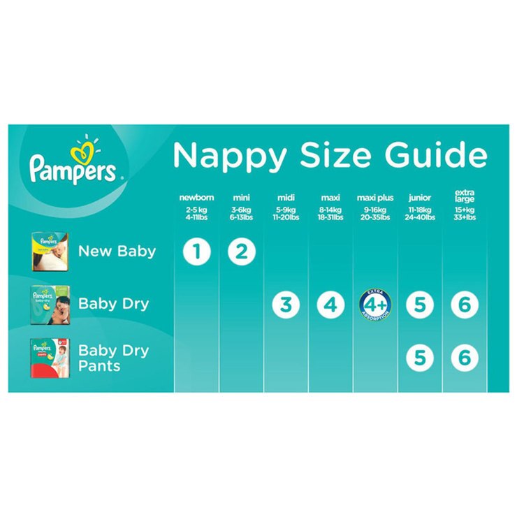 Pampers BabyDry Nappy Pants Size 6, 55 x 76 Mega+ Packs Costco UK