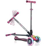 Globber Elite Titanium Flash and Lights Scooter in Pink (3+ Years)