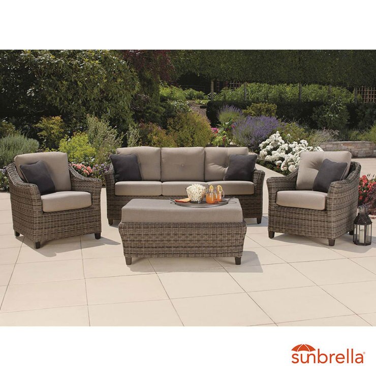 Agio North Hampton 4 Piece Woven Deep Seating Set Costco Uk Agio North Hampton 4 Piece Woven Deep Seating Set
