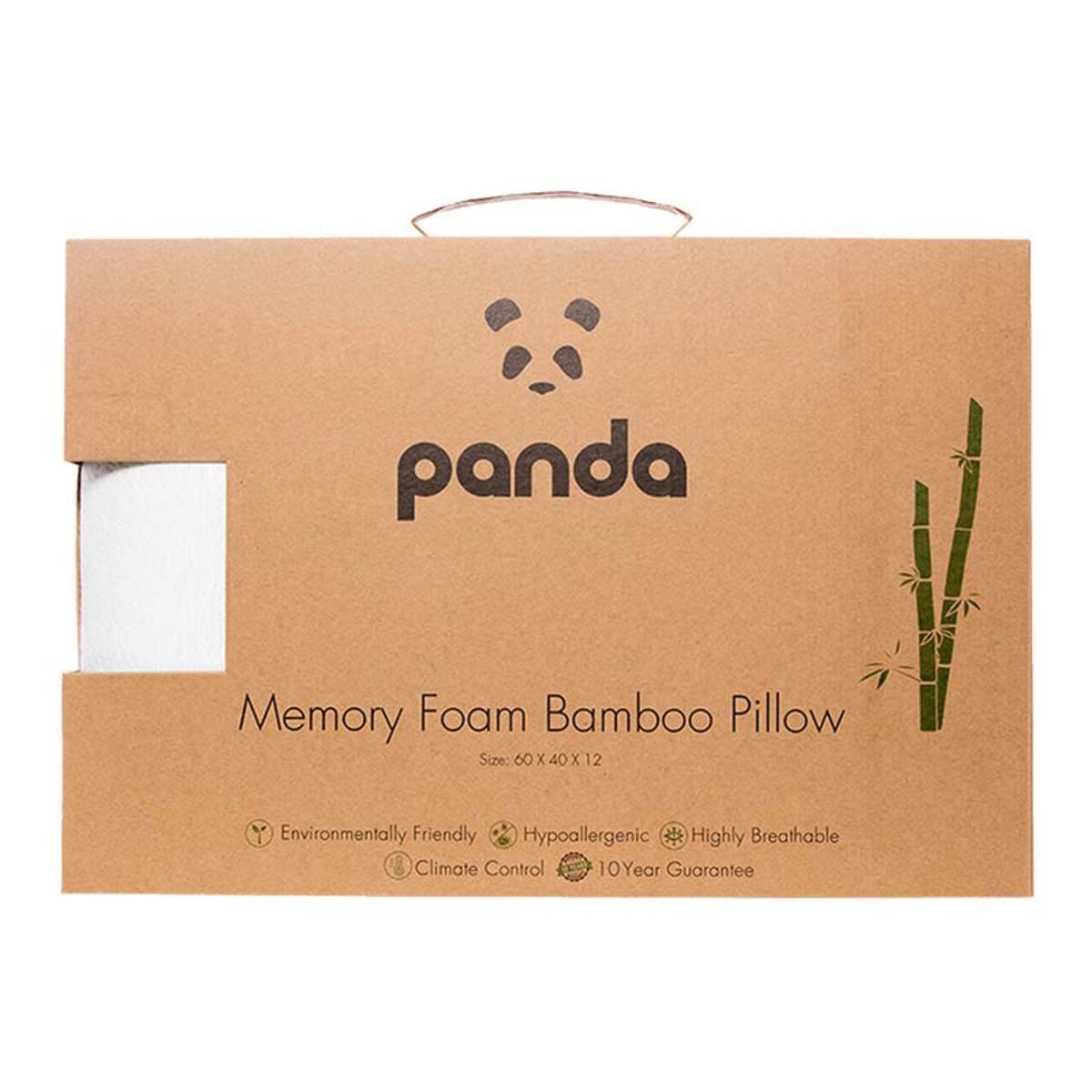 Panda Memory Foam Pillow with Bamboo Cover