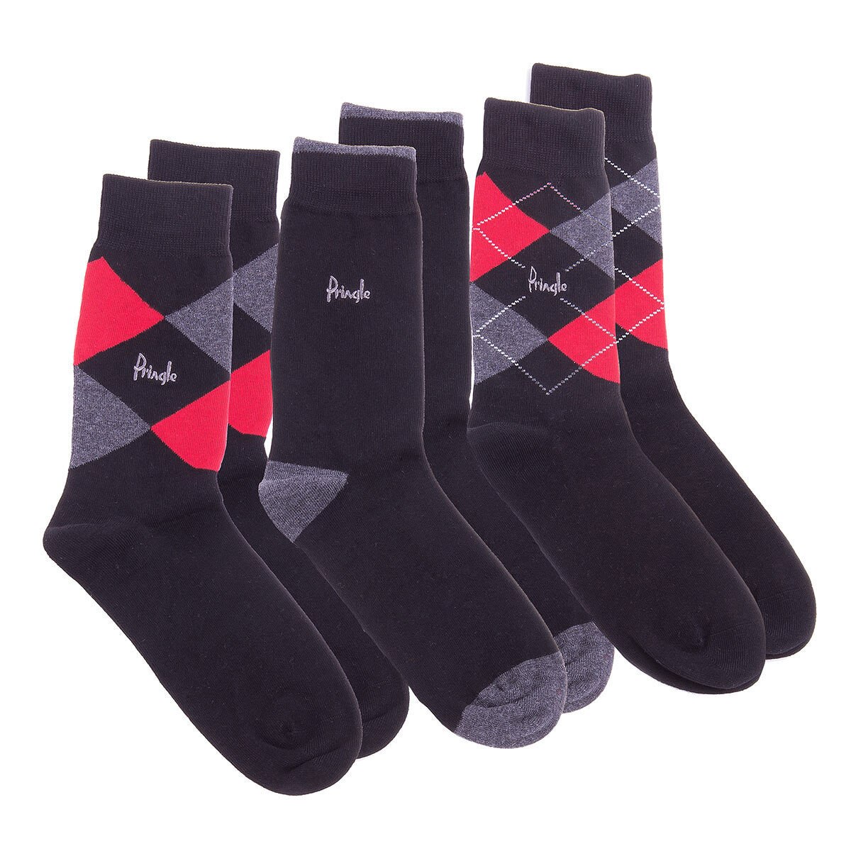 Pringle 2 x 3 Pack Waverly Men's Socks in Black