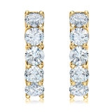 1.00ctw Round Brilliant Cut Diamond Hoop Earrings, 18ct Yellow Gold