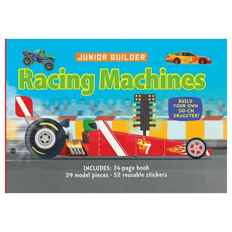Junior Builder Kits including Hardback Book, Model Pieces and Stickers - Racing Machines Junior Builder Kits including Hardback Book, Model Pieces and Stickers - Racing Machines