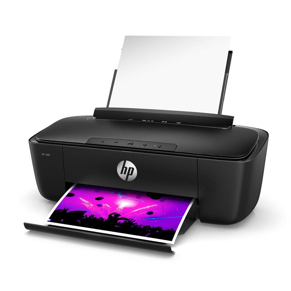 HP AMP 130 Three-in-One Inkjet Printer with Bluetooth Speaker