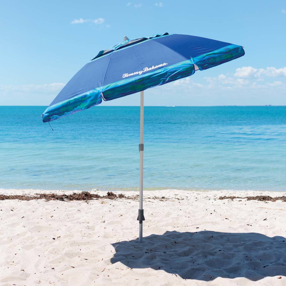 Tommy Bahama 7ft Beach Umbrella in Blue Costco UK