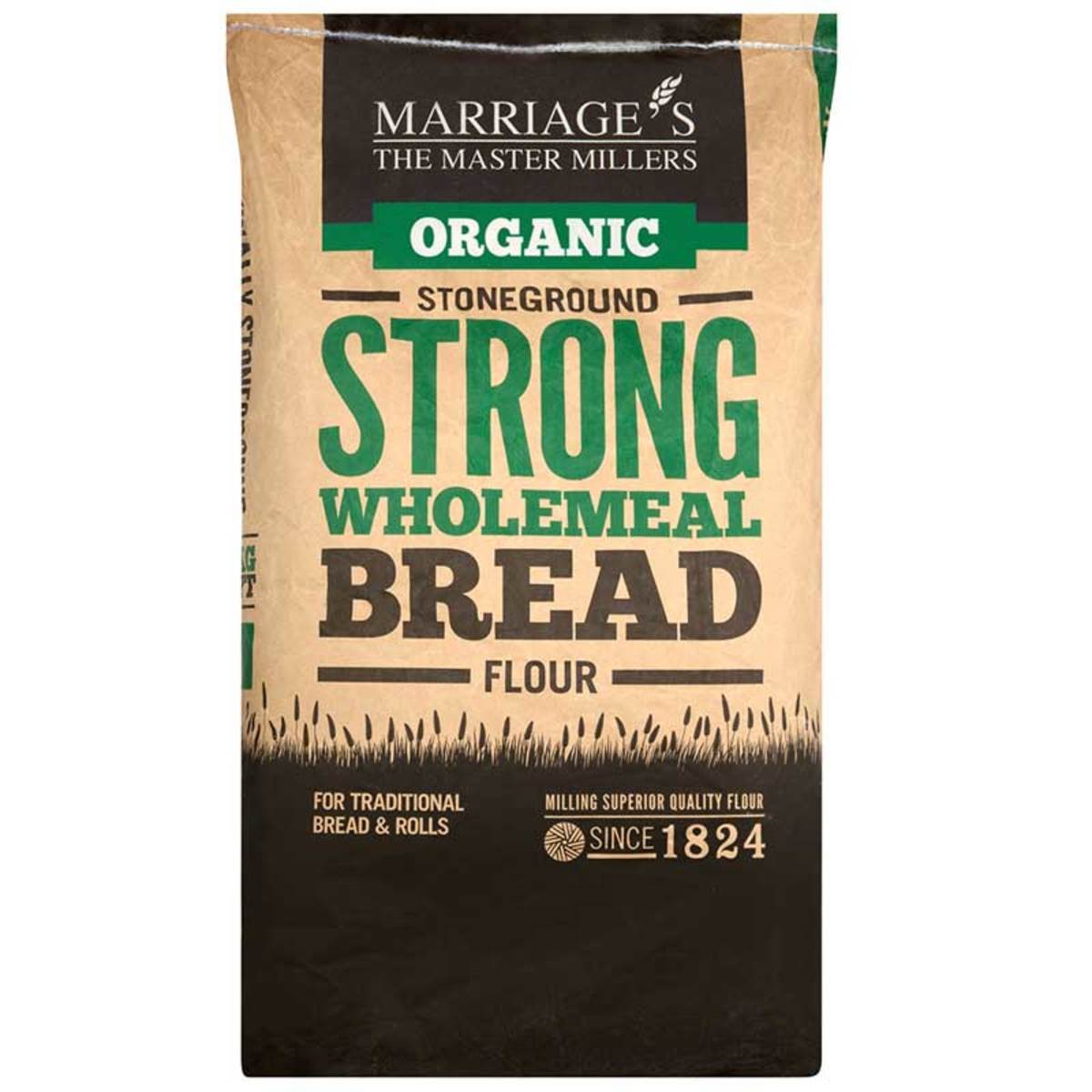 Marriage's Strong Organic Stoneground Wholemeal Flour, 16kg